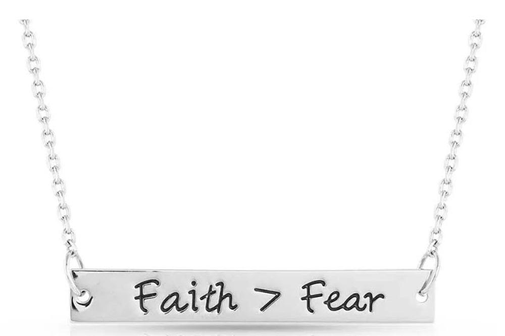 Montana Silver Faith Is Greater Than Fear Bright Necklace
