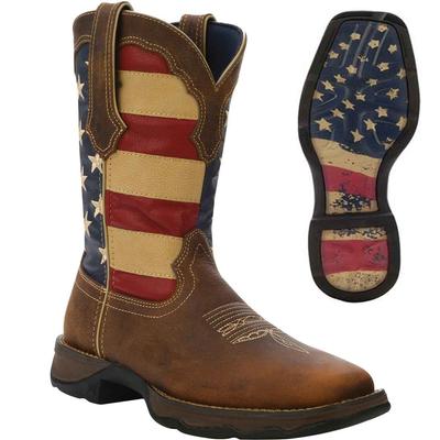 Womens Lady Rebel Patriotic Pull On Boot with Flag Sole RD4414