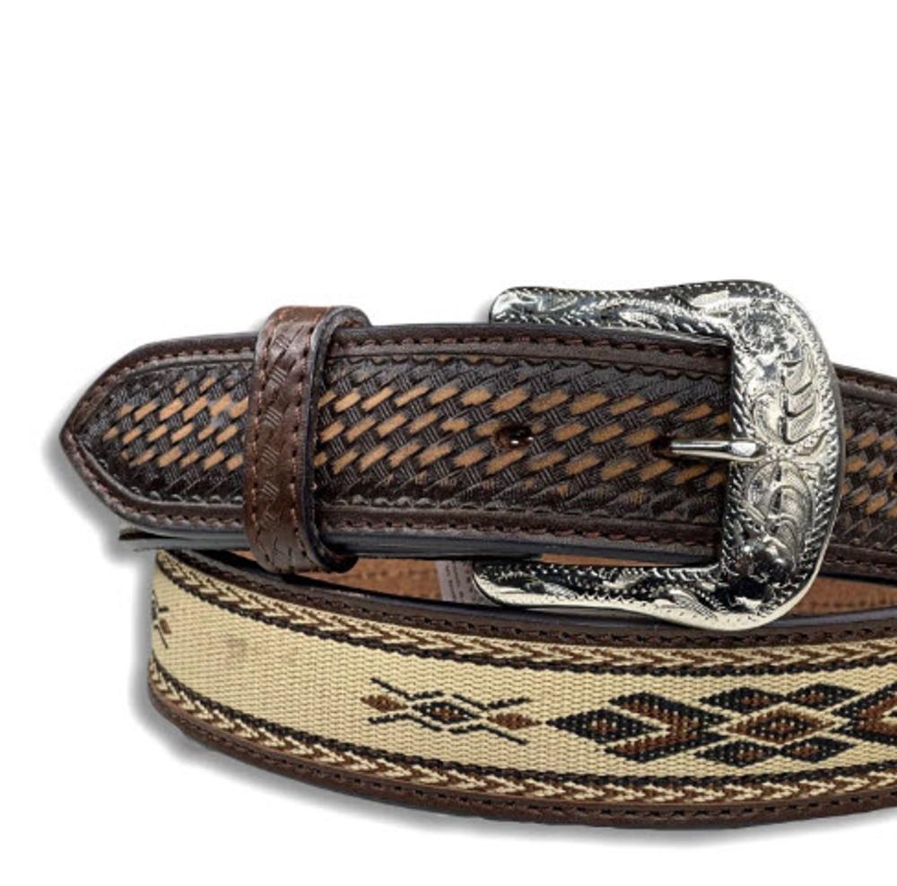 Twisted X Mens Hitchcloth Southwest Mens Leather Belt