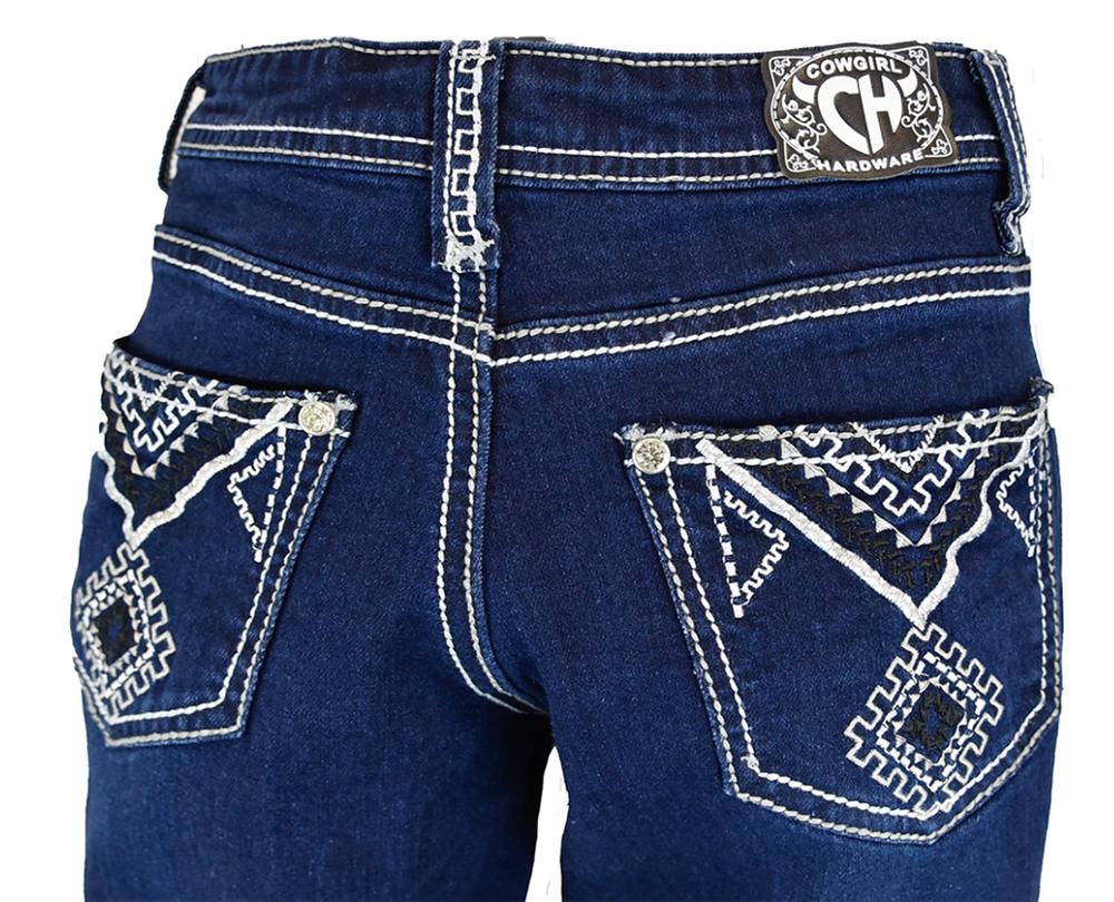 Kids Aztec Dark Wash Jeans
