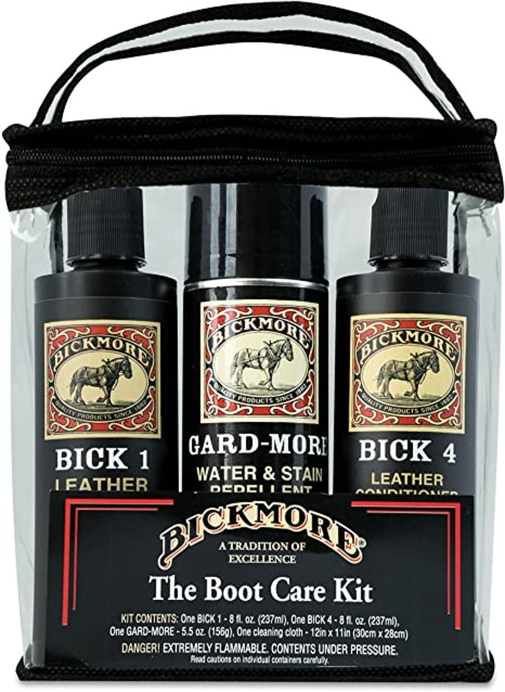 Bickmores Complete Boot Care Kit 3Product Set USA Made
