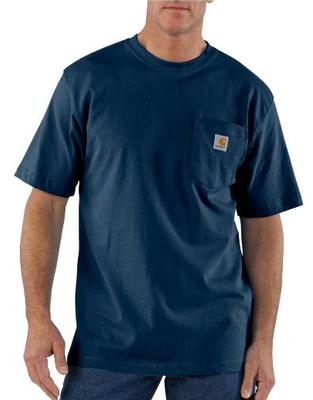 Carhartt Navy K87 Pocket Mens Pocket Work Tee Shirt