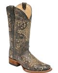 Distressed Diamond Embroidered Circle G Womens Boot L5078
