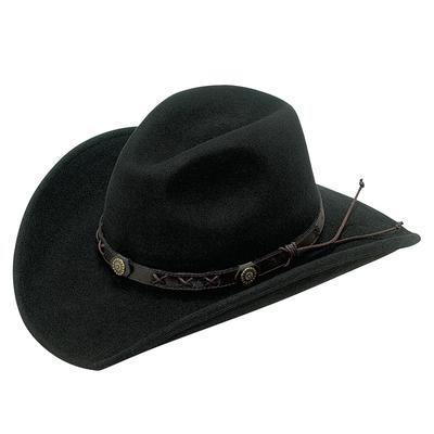 Twister Dakota Crushable Wool Black Water Repellent Hat