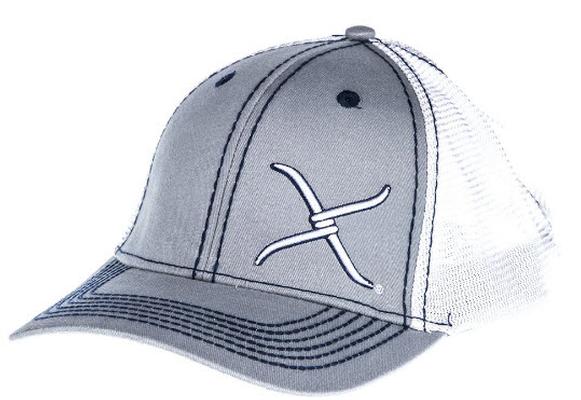 Twisted X Steel Grey  White Logo Mesh Cap