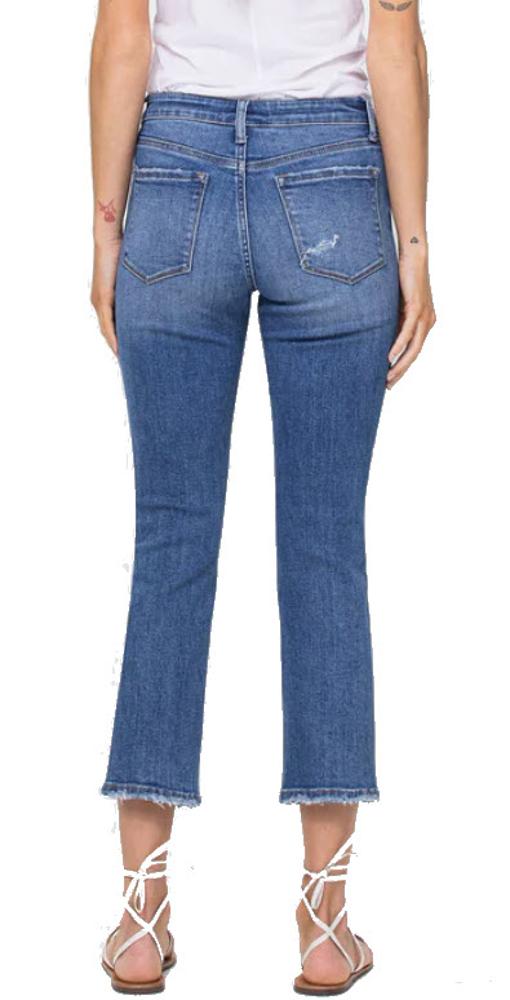 Vervet Carlene Rejoice MidRise Slim Straight Crop Jean