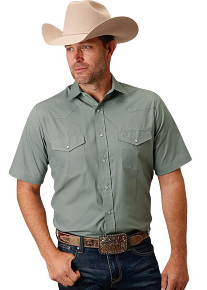 Roper Classic Western Mens Snap Short Sleeve Shirt