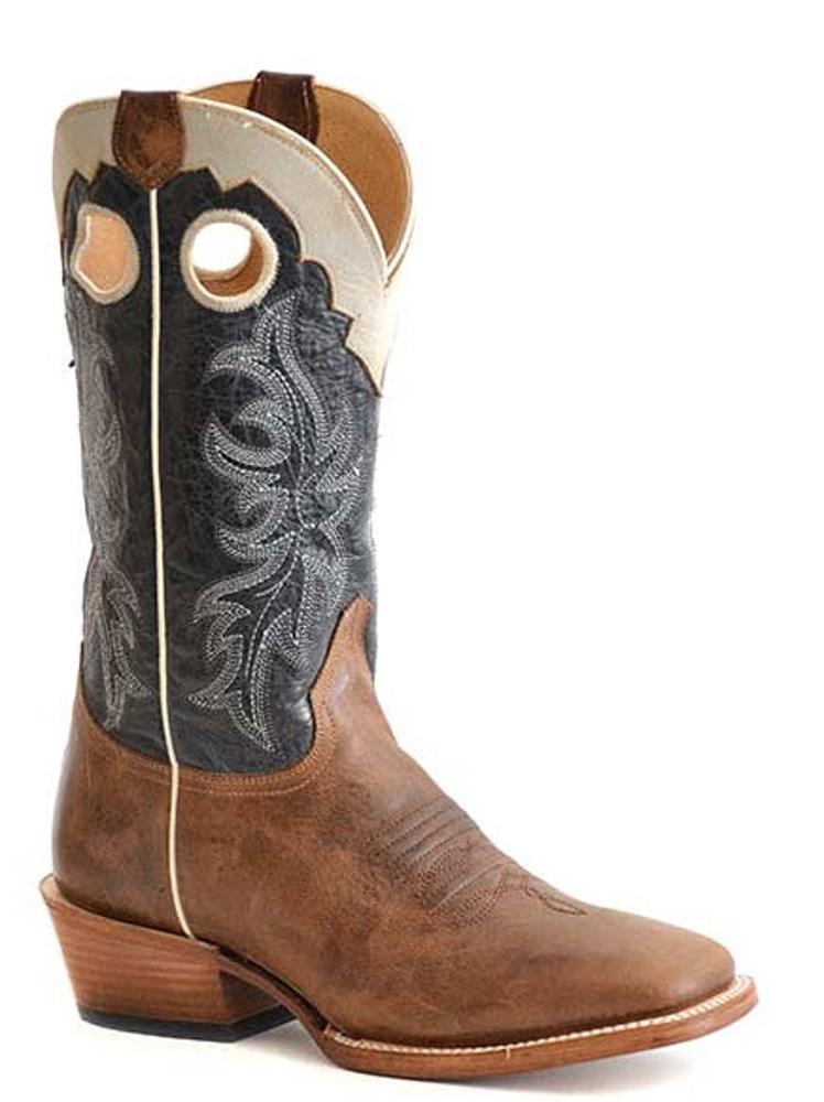 Roper Mens Rideem Cowboy Sq Toe Stockman Boot