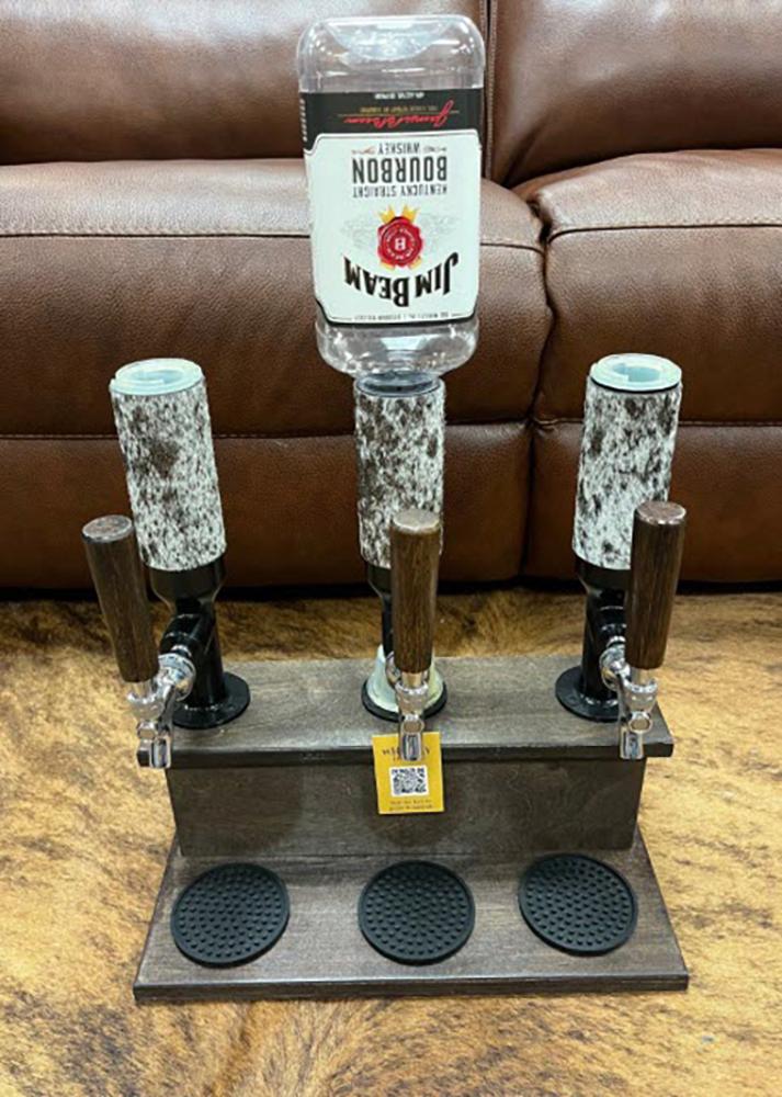 Whiskey Tower Triple 3 Head TriColor Hide Whisky Tap