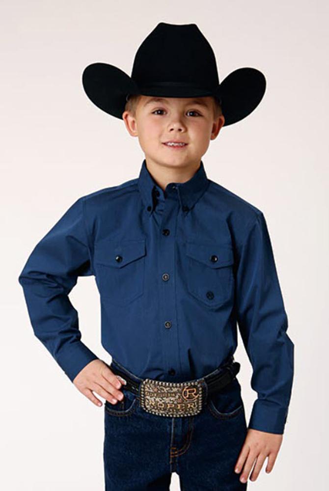 Roper Boys Solid Button Shirts