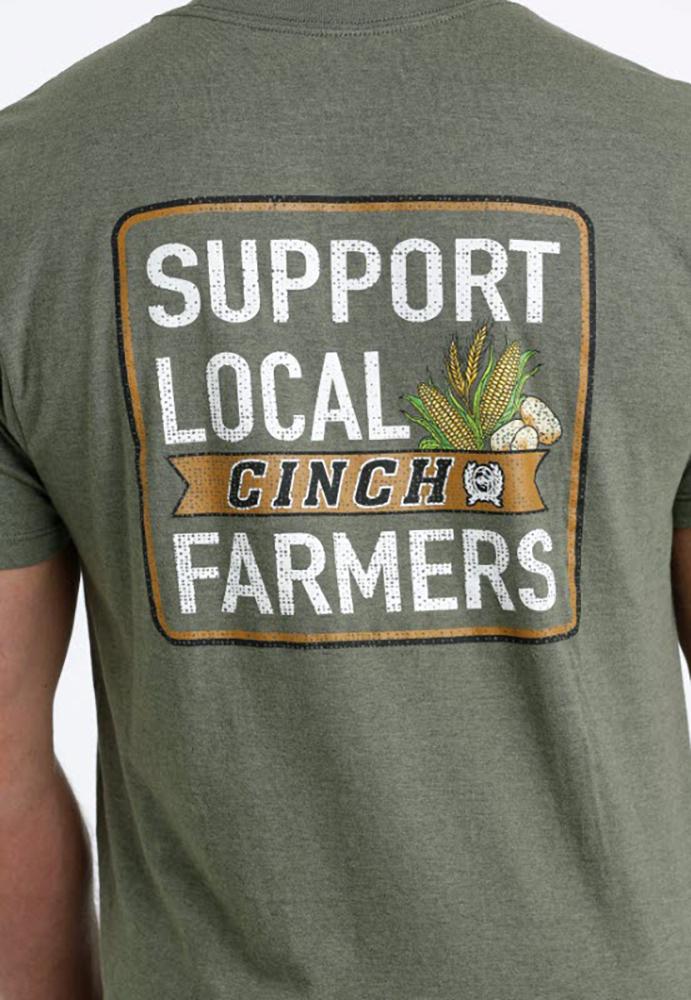 Cinch Support Local Farmers Back Print Tee