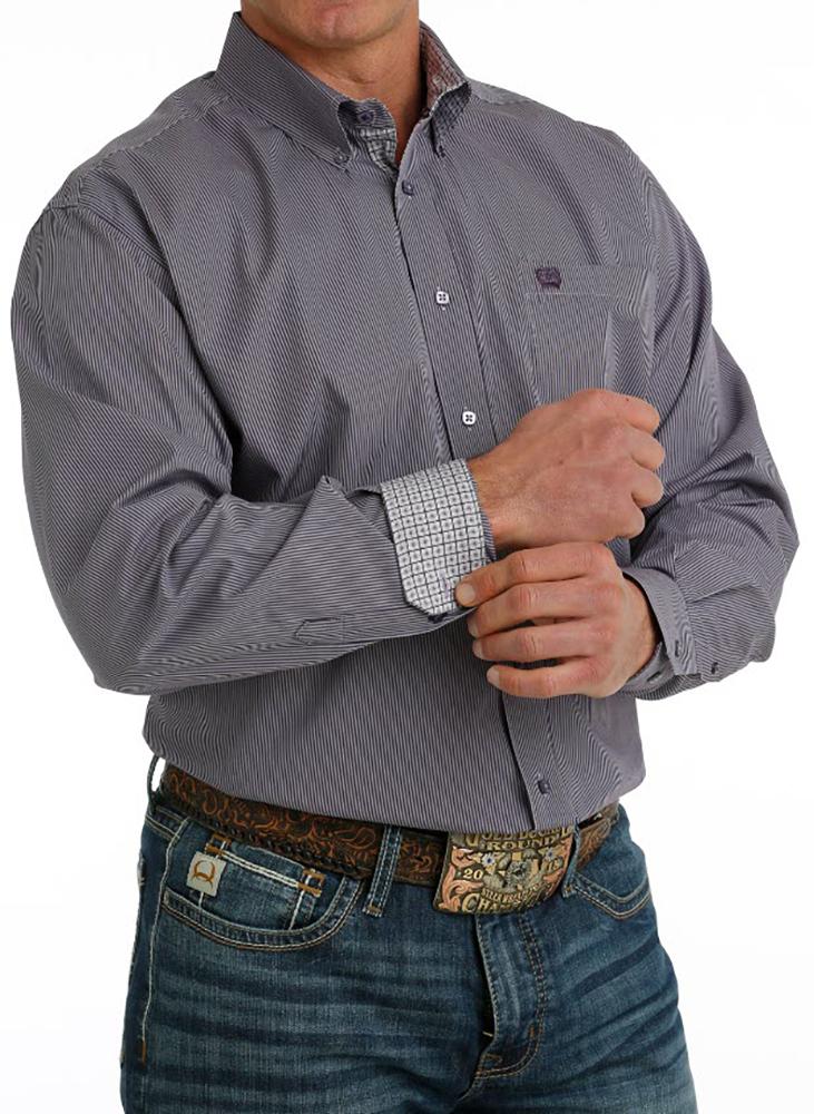 Cinch Verticle Stripe Mens Classic Shirt