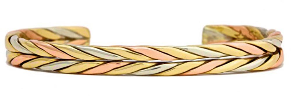 Sergio Lub Wheat TriMetal Bracelet